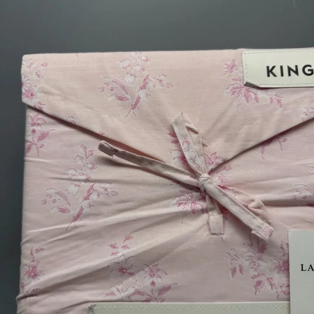 NEW 4pc Laura Ashley Pink Floral KING Sheet Set VICTORIAN BOUQUET Cottage Chic